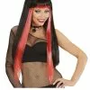 Peluca Glam Con Mechas Rojas -Complementos Ventas peluca glam con mechas rojas