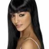 Peluca Glamourama Negra Con Flequillo -Complementos Ventas peluca glamourama negra con flequillo