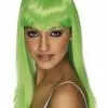 Peluca Glamourama Verde Neón Con Flequillo