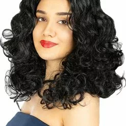 Peluca Negra De Melena Larga