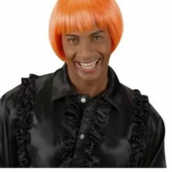 Peluca Rave Naranja Fluorescente -Complementos Ventas peluca rave naranja fluorescente 2
