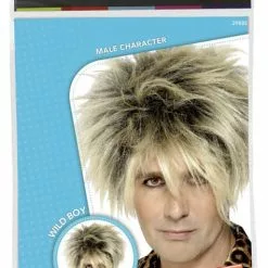 Peluca Ochentera Rubia Para Hombre