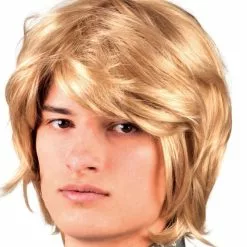 Peluca Rubia Músico De Los 60 Para Hombre