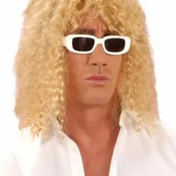 Peluca Rubia Rizada Para Hombre