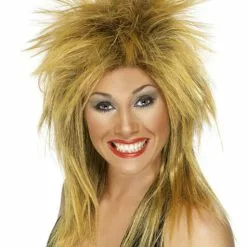 Peluca Años 80 Rockera Para Mujer