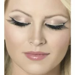 Pestañas Negras Con Brillantina