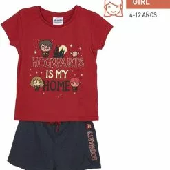 Pijama Hogwarts Corto Para Niña - Harry Potter