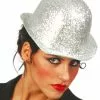 Sombrero Bombín De Escarcha Plata -Complementos Ventas sombrero bombin de escarcha plata