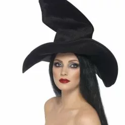 Sombrero De Bruja Alto Y Ondulante