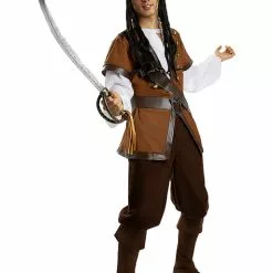 Sombrero De Pirata Marrón -Complementos Ventas sombrero de pirata marron 1 1