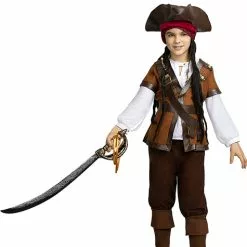 Sombrero De Pirata Marrón Para Niños -Complementos Ventas sombrero de pirata marron para ninos 1 1