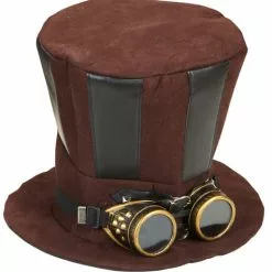 Sombrero Steampunk Con Gafas Para Adulto