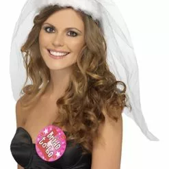 Tiara Con Velo Blanco Para Mujer